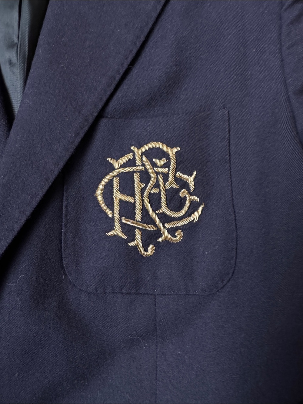 Polo Ralph Lauren Navy Wool Crest Blazer Gold Buttons Sz 4 - Picture 4 of 6